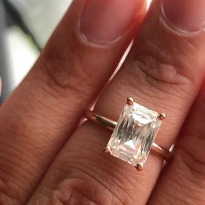 Unique Moissanite Engagement Ring